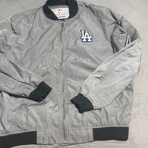 Genuine Merchandise Silver Bomber Jacket with Logo